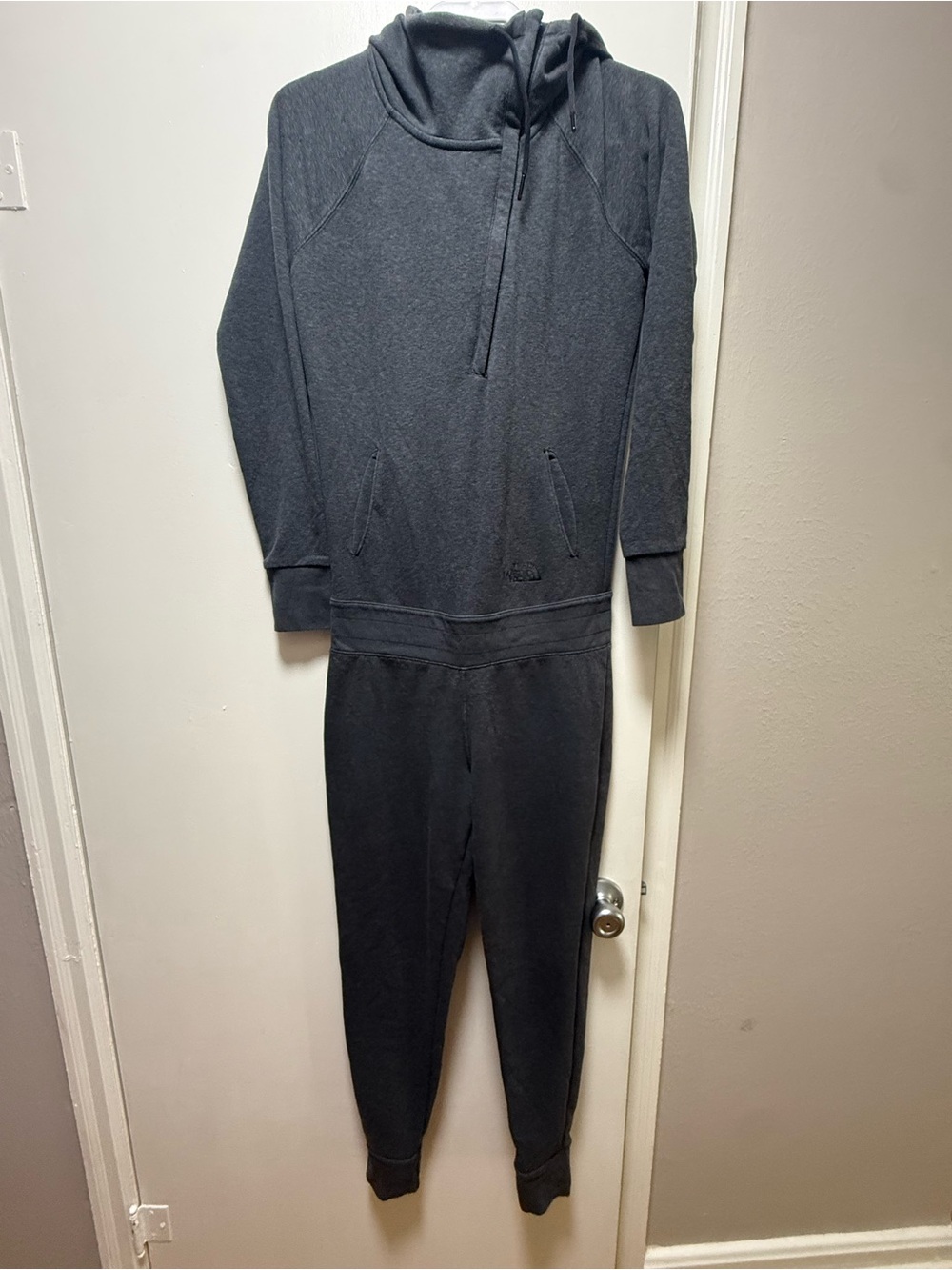 The North Face Women's Dark Gray Hooded Jumpsuit Romper
